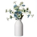 Uniquewise Contemporary White Cylinder Shaped Ceramic Table Flower Vase Holder, 6 Inch QI004364.S